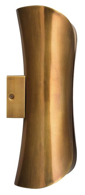 Jamie Young Capsule Sconce in Antique Brass with Antique Silver Interior