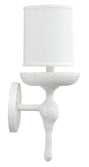 Jamie Young Concord Wall Sconce in White Plaster