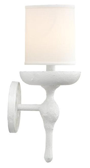 Jamie Young Concord Wall Sconce in White Plaster