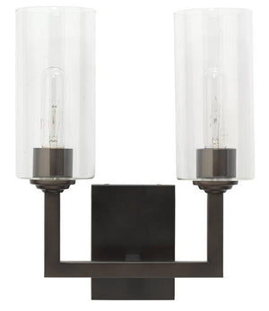 Jamie Young Linear Double Wall Sconce in Oil Rubbed Bronze Metal