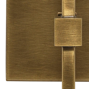 Jamie Young Minerva Wall Sconce in Antique Brass w/ White Linen Shade