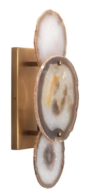 Jamie Young Trinity Wall Sconce in Pale Lavender Agate