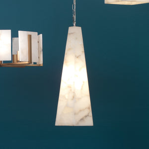 Jamie Young Borealis Tall Hexagon Pendant in Alabaster