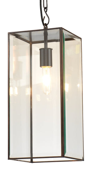 Jamie Young Chelsea Short Pendant in Oiled Bronze & Clear Glass