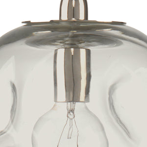 Jamie Young Dimpled Glass Pendant, Large in Clear Glass