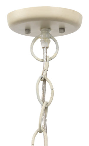 Jamie Young Gulf Steam Pendant in Off White Wood Beads