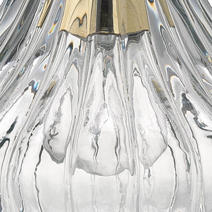 Jamie Young Isabella Carafe Pendant in Clear Glass with Brass Hardware