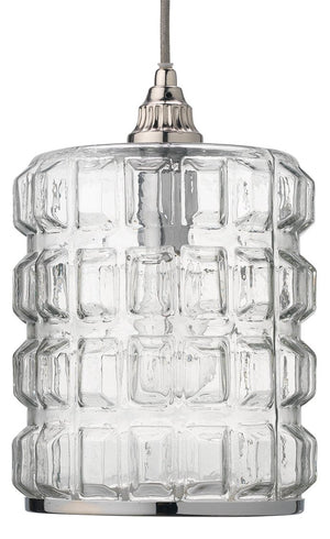 Jamie Young Madison Pendant in Clear Glass with Silver Hardware