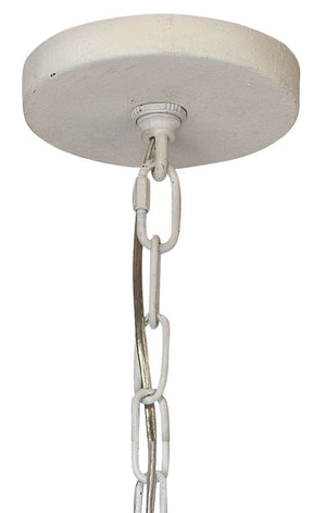 Jamie Young Mercer Two Tier Chandelier in White Gesso