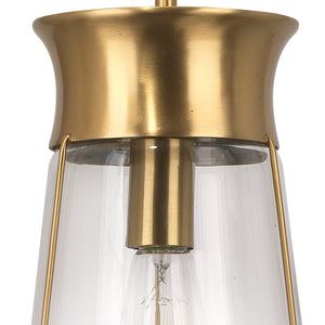 Jamie Young Nara Pendant in Clear Glass w/ Antique Brass Hardware