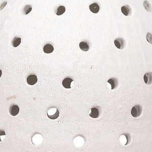 Jamie Young Large Porous Pendant in Textured Matte White Ceramic