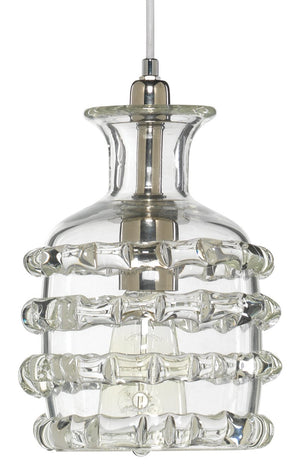 Jamie Young Small Ribbon Pendant in Clear Glass