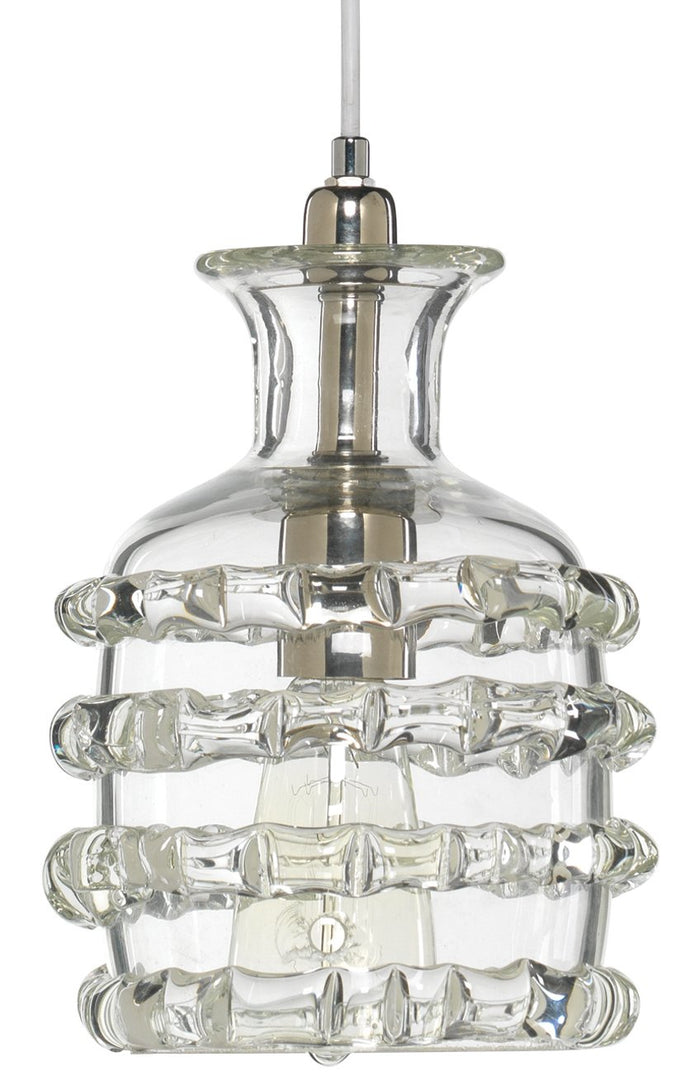 Jamie Young Small Ribbon Pendant in Clear Glass