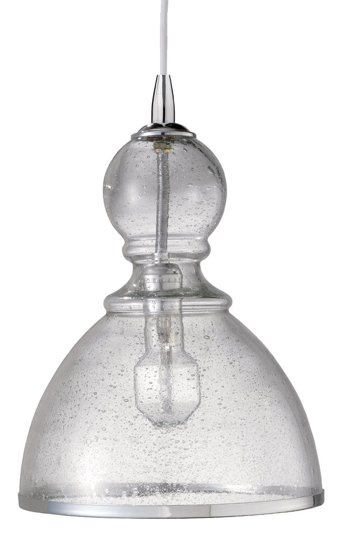 Jamie Young Large St. Charles Pendant in Clear Seeded Glass