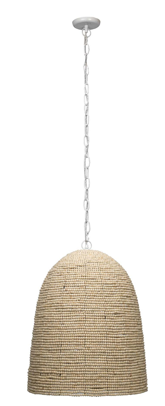 Jamie Young Waterfront Pendant in Off White Wood Beads