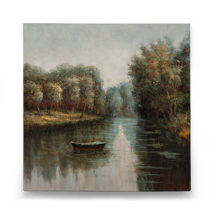 Wildwood Oil on Canvas Quiet River Print