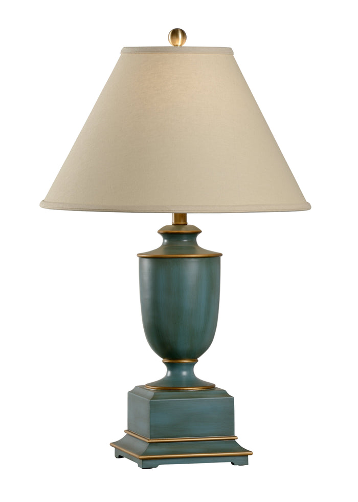 Wildwood Old Washed Urn Lamp - Teal