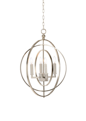 Chelsea House Round Chandelier - Silver (Sm