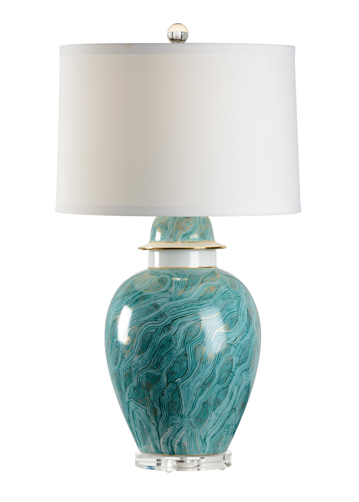 Chelsea House Green Marblized Lamp