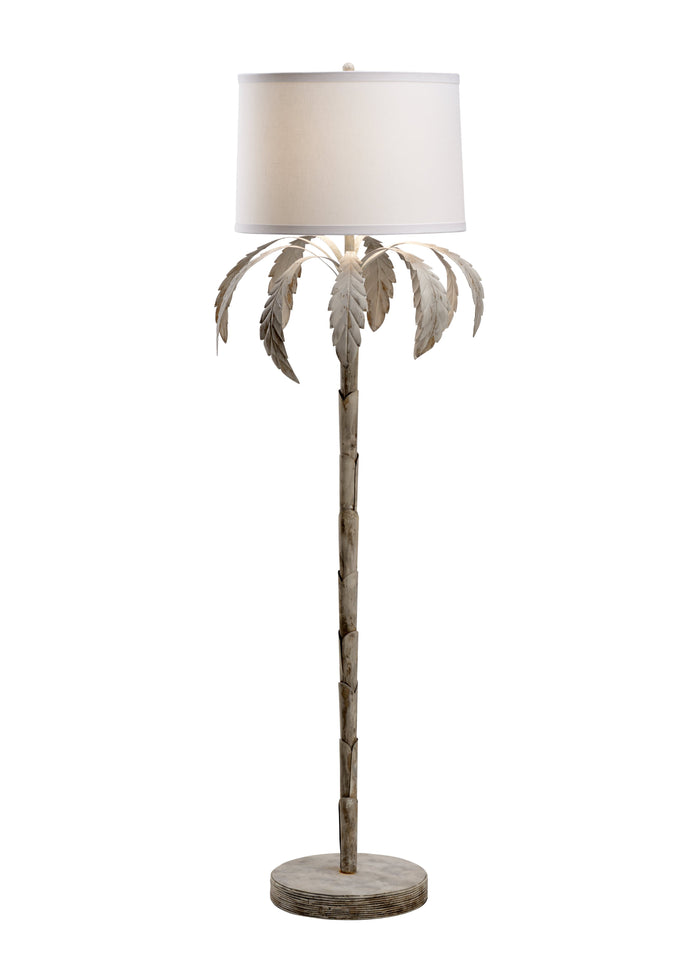 Chelsea House Palm Floor Lamp - White Wash