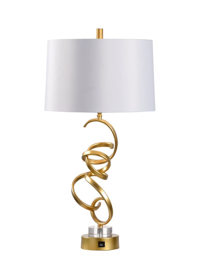 Chelsea House Swirl Gold Lamp