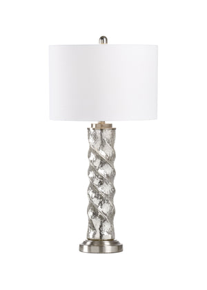 Chelsea House Silver Glass Column Lamp