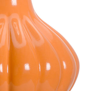 Chelsea House Orange Ribbed Vase Lamp