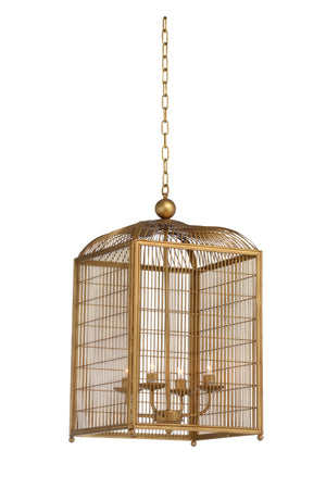 Chelsea House Bird Cage Chandelier - Gold