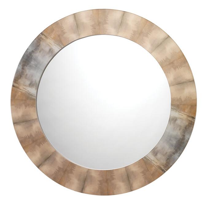 Jamie Young Cloudscape Mirror in Taupe & Slate Lacquer