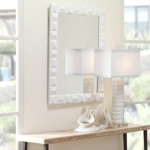 Jamie Young Astor Mirror in White Gesso