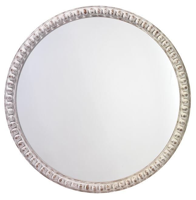 Jamie Young Audrey Beaded Mirror in White Wood