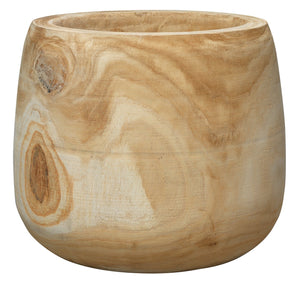 Jamie Young Brea Wooden Vase in Natural Wood