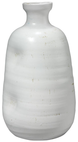 Jamie Young Dimple Vase in Matte White Ceramic