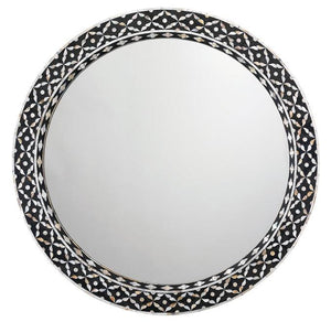 Jamie Young Evelyn Round Mirror in Mother of Pearl