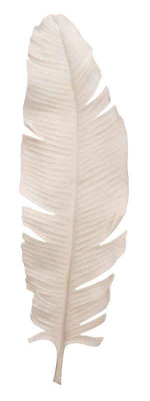Jamie Young Feather Object, Large in Off White Resin