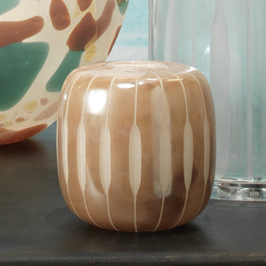 Jamie Young Finn Small Midcentury Vase in Mauve Glass