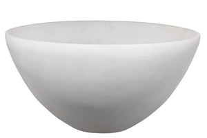 Jamie Young Large Georgina Bowl in White Faux Alabaster