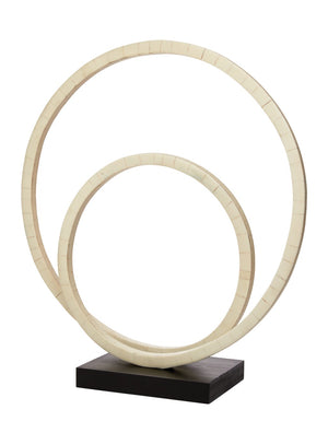 Jamie Young Helix Double Ring Sculpture in Natural Bone