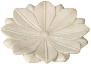 Jamie Young Large Lotus Plate in White Marble