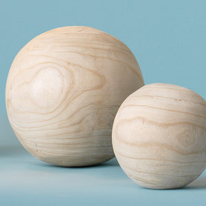 Jamie Young Malibu Wood Balls in Natural Wood (set of 3)