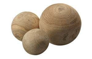 Jamie Young Malibu Wood Balls in Natural Wood (set of 3)