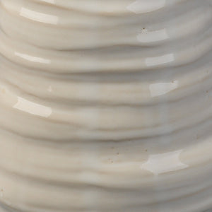 Jamie Young Medium Marine Vase in Pearl Cream Ceramic