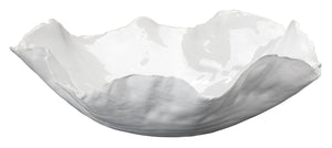 Jamie Young Large Peony Bowl in White Ceramic
