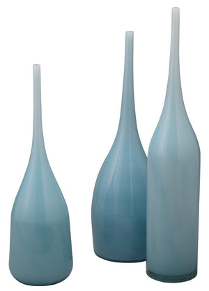 Jamie Young Pixie Decorative Vases in Periwinkle Blue Glass (set of 3)