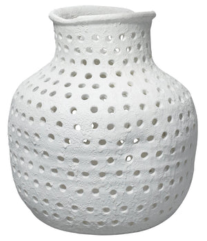 Jamie Young Porous Vase in Matte White