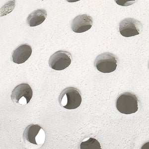 Jamie Young Small Porous Vase in Matte White Ceramic