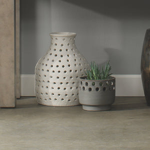 Jamie Young Small Porous Vase in Matte White Ceramic
