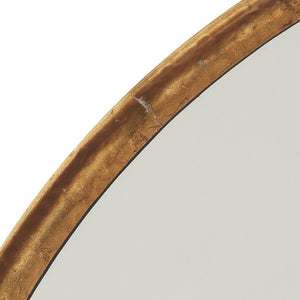 Jamie Young Refined Round Mirror in Gold Leaf Metal