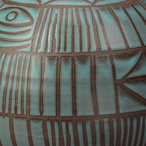 Jamie Young Ritual Vase in Blue Ceramic