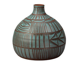 Jamie Young Ritual Vase in Blue Ceramic
